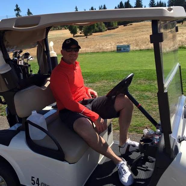 John Wright on a golf course