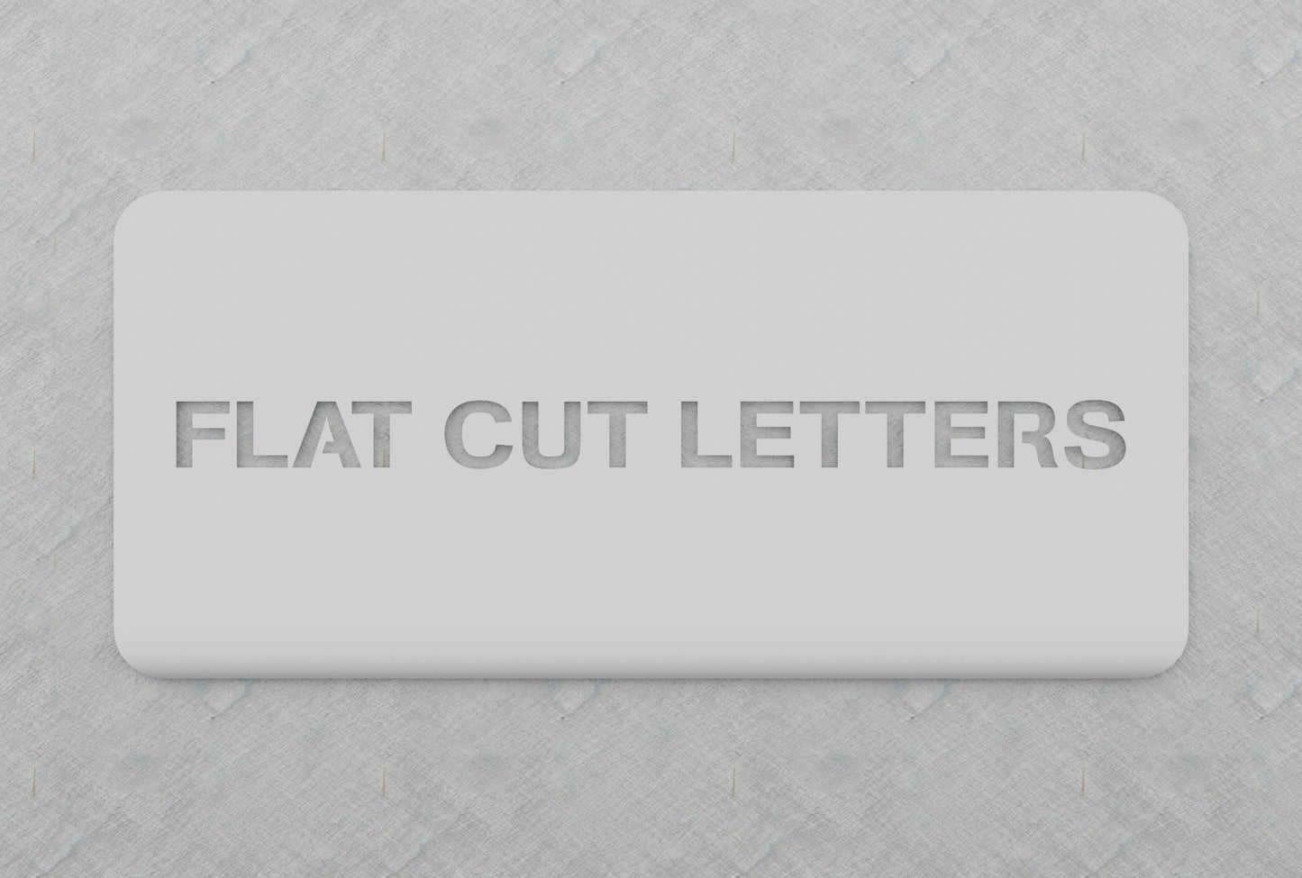 0.05" Thick Flatcut Letters